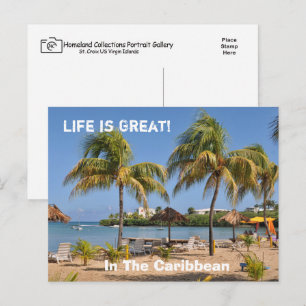 US Virgin Islands Caribbean Beach Tropical Ocean Postcard