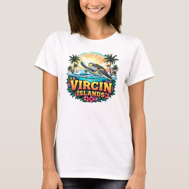 US Virgin Islands Caribbean T-Shirt (Front)