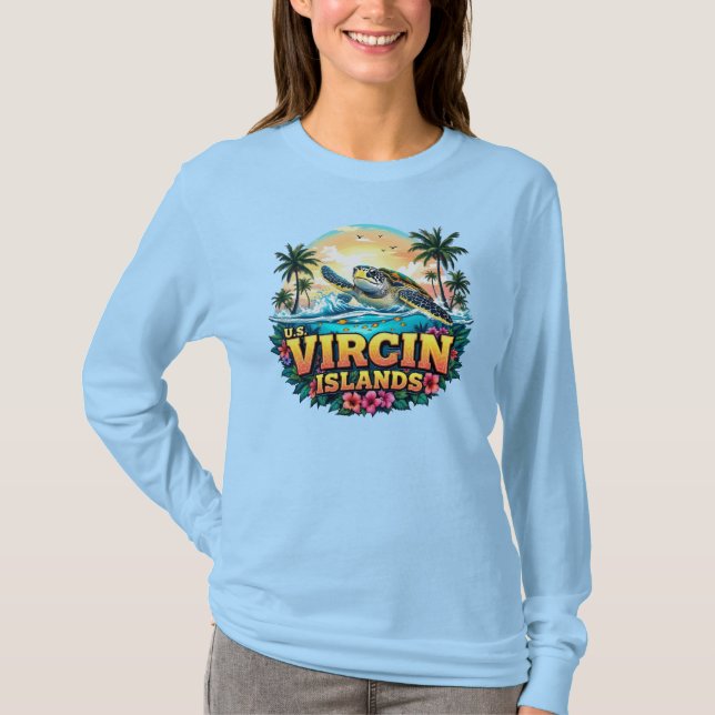 US Virgin Islands Caribbean T-Shirt (Front)