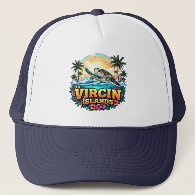US Virgin Islands Caribbean Trucker Hat (Front)