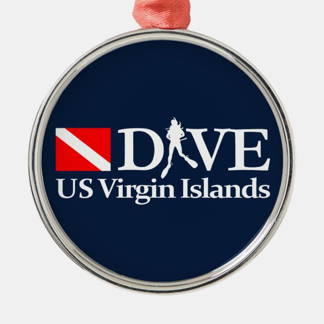 US Virgin Islands DV4 Metal Tree Decoration (Front)