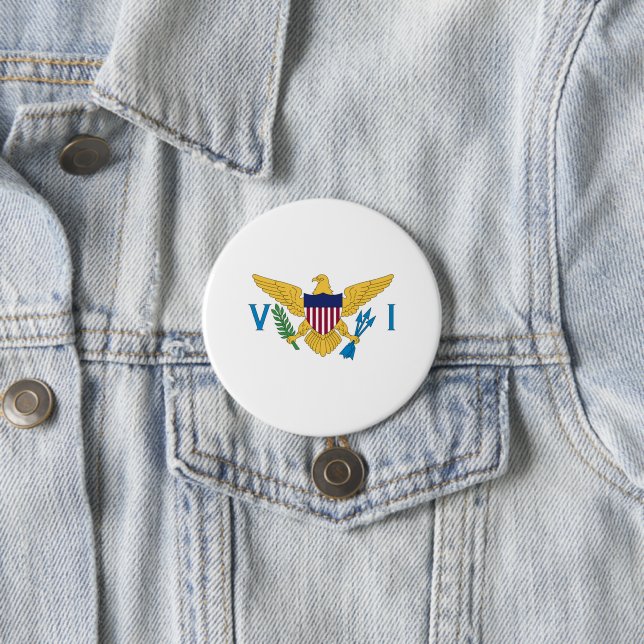 US Virgin Islands flag 7.5 Cm Round Badge (In Situ)