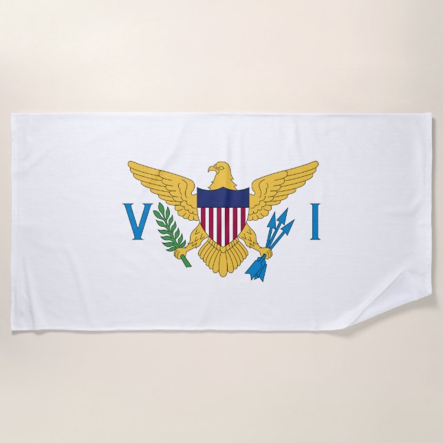 US Virgin Islands flag Beach Towel (Front)