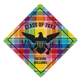 US Virgin Islands Flag (Black), Madras