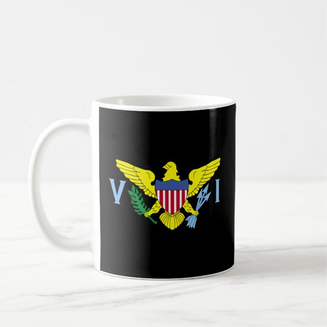 Us Virgin Islands Flag Caribbean Usvi Coffee Mug (Left)