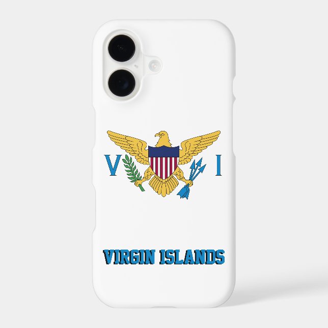 US Virgin Islands Flag case, fashion /sports USA (Back)