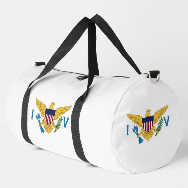 US Virgin Islands flag Duffle Bag (Left Corner)