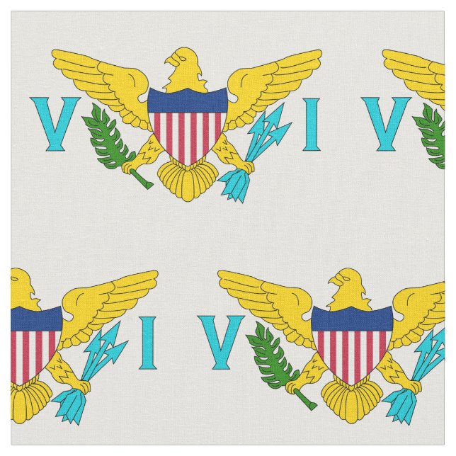 US Virgin Islands Flag Fabric (Close Up)