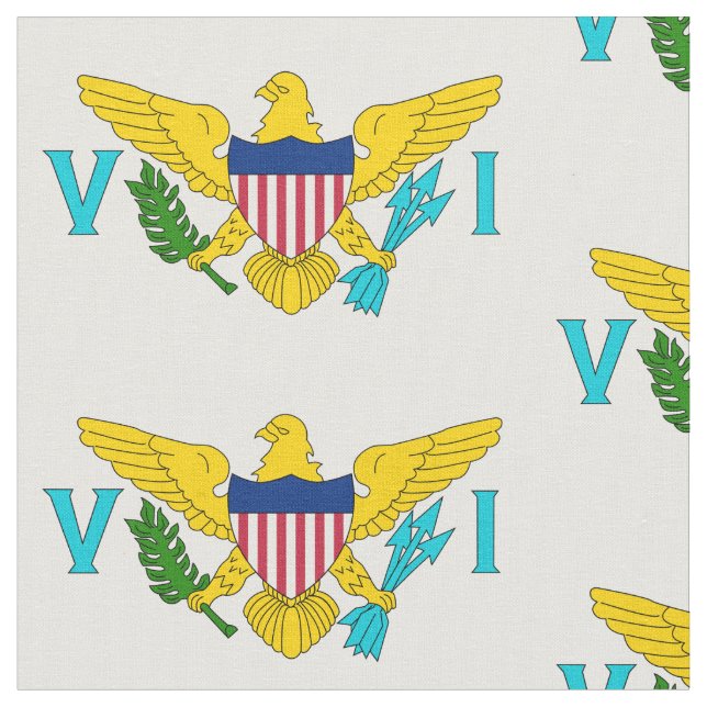 US Virgin Islands Flag Fabric (Close Up)