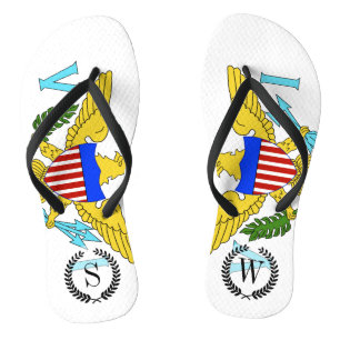 US Virgin Islands flag Flip Flops