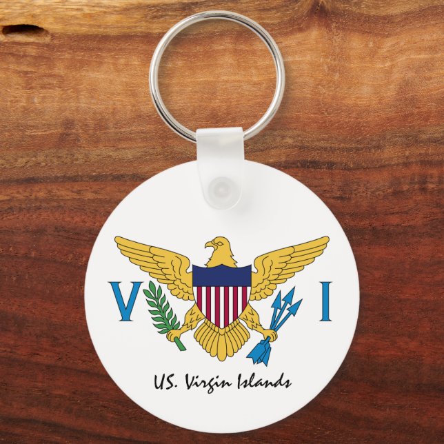 US Virgin Islands Flag - holiday, patriots /sports Key Ring (Front)