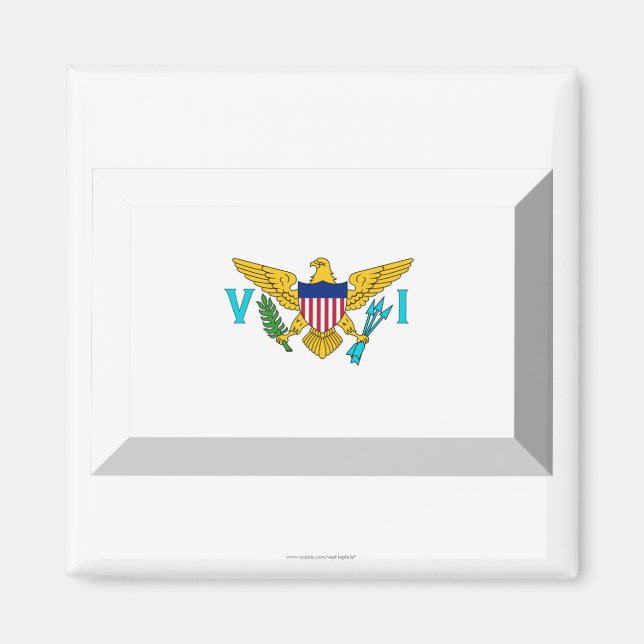 US VIrgin Islands Flag Jewel Magnet (Front)