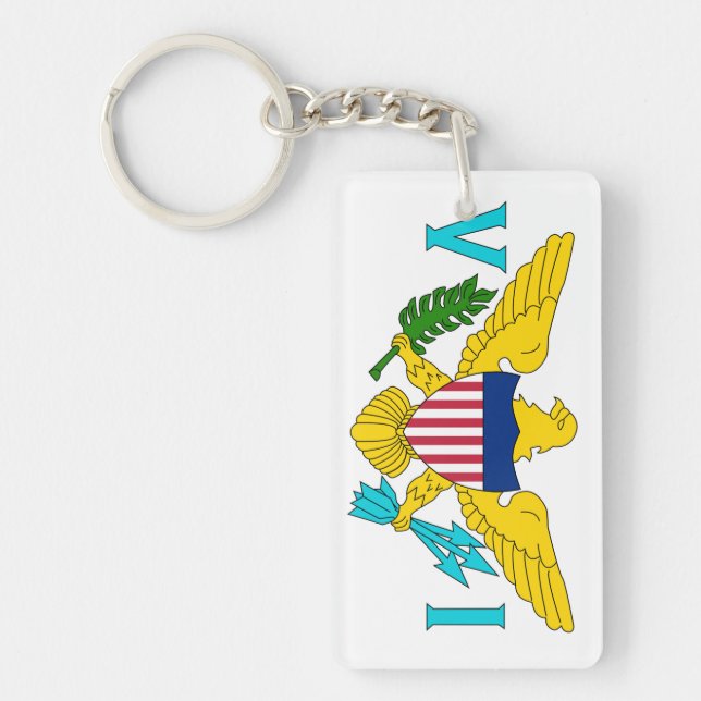 US Virgin Islands Flag Key Ring (Front)