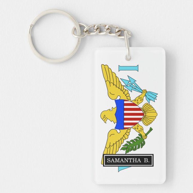 US Virgin Islands flag Key Ring (Front)
