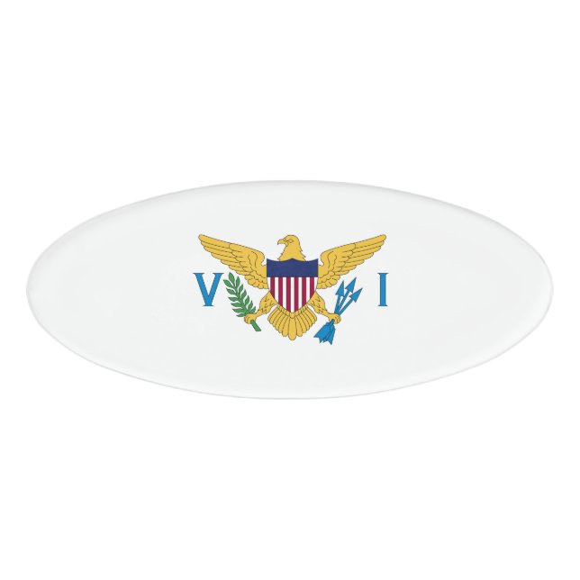 US Virgin Islands flag Name Tag (Front)