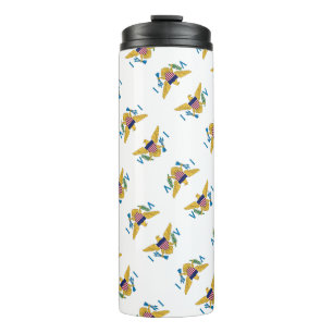 US Virgin Islands Flag Pattern USVI Thermal Tumbler