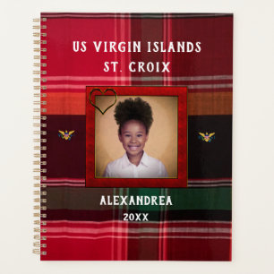 US Virgin Islands Flag Photo St. Croix Madras Planner