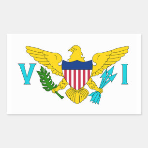 US Virgin Islands Flag Rectangular Sticker
