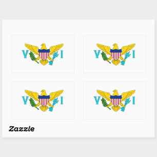US Virgin Islands Flag Rectangular Sticker