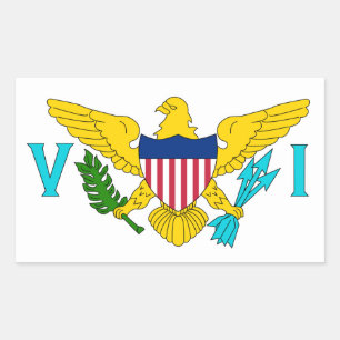 US Virgin Islands Flag Rectangular Sticker