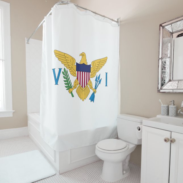 US Virgin Islands flag Shower Curtain (In Situ)