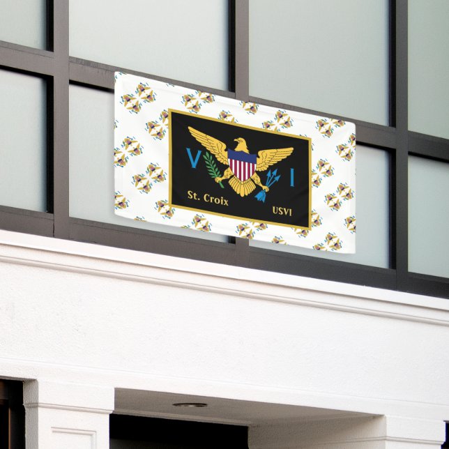 US Virgin Islands Flag St. Croix USVI Banner (Outside Building)