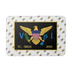 US Virgin Islands Flag St. Croix USVI Bath Mat