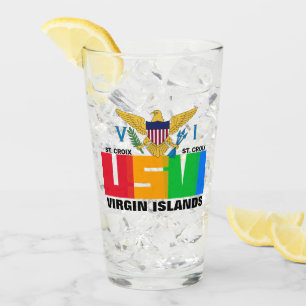 US Virgin Islands Flag St. Croix USVI Caribbean Glass