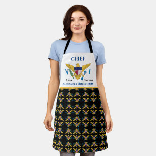 US Virgin Islands Flag St. Croix USVI Personalise Apron