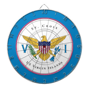 US Virgin Islands Flag St. Croix USVI  Personalise Dartboard