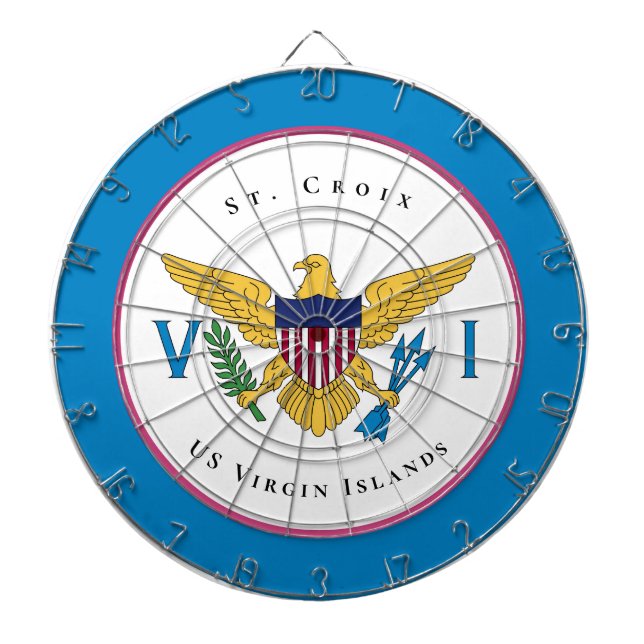 US Virgin Islands Flag St. Croix USVI  Personalise Dartboard (Front)