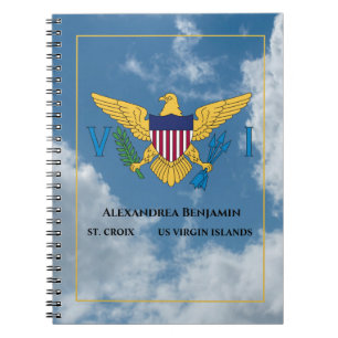 US Virgin Islands Flag St. Croix USVI Personalise  Notebook