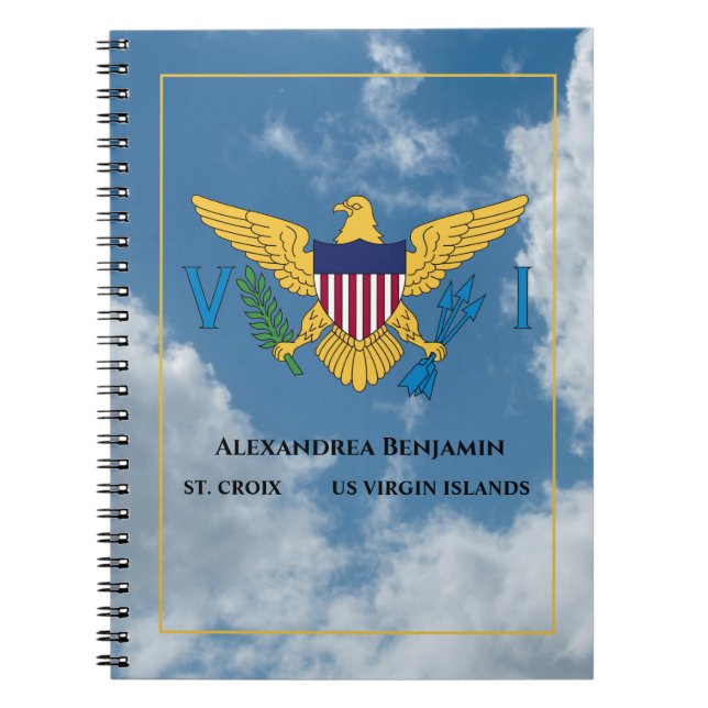 US Virgin Islands Flag St. Croix USVI Personalise  Notebook (Front)