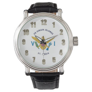 US Virgin Islands Flag St. Croix USVI Personalize Watch