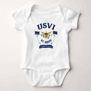 US Virgin Islands Flag St. Croix USVI Tropical Baby Bodysuit