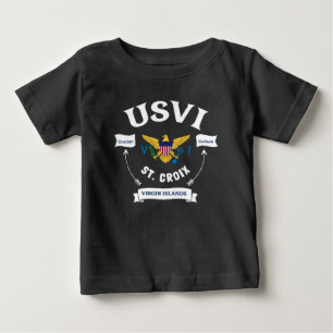 US Virgin Islands Flag St. Croix USVI Tropical Baby T-Shirt