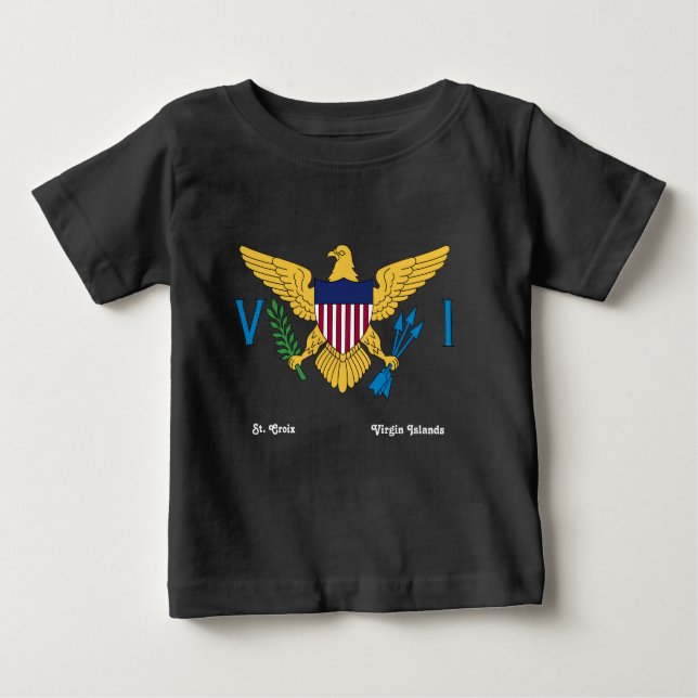 US Virgin Islands Flag St. Croix USVI Tropical  Baby T-Shirt (Front)