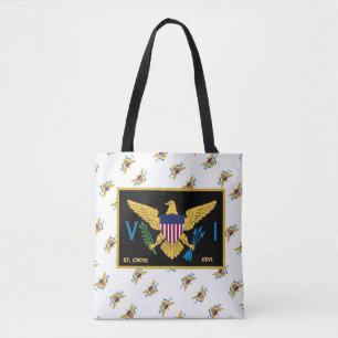 US Virgin Islands Flag St. Croix USVI Tropical  Tote Bag