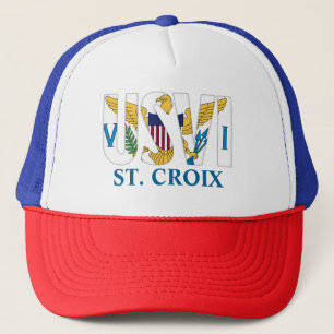 US Virgin Islands Flag St. Croix USVI   Trucker Hat
