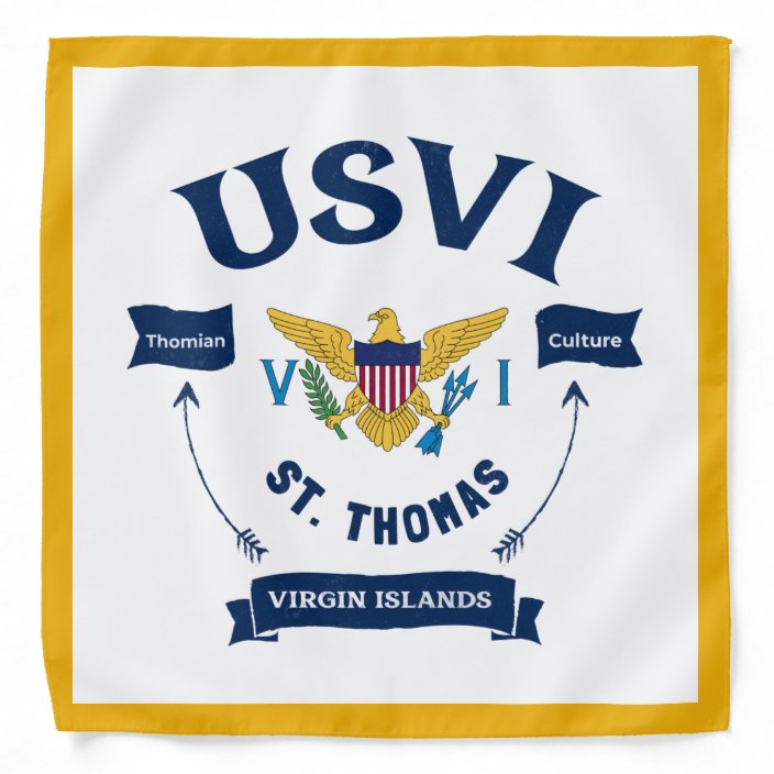 US Virgin Islands Flag St. Thomas USVI Bandana | Zazzle.co.uk