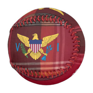US Virgin Islands Flag St. Thomas USVI Madras Baseball