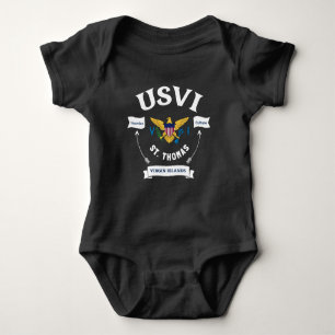 US Virgin Islands Flag St. Thomas USVI Tropical  Baby Bodysuit