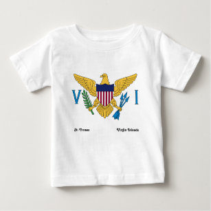 US Virgin Islands Flag St. Thomas USVI Tropical  Baby T-Shirt