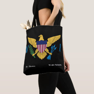 US Virgin Islands Flag St. Thomas USVI Tropical Tote Bag