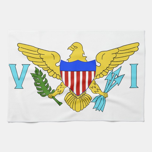 US Virgin Islands flag Tea Towel (Horizontal)