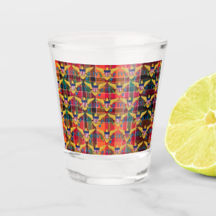 US Virgin Islands Flag USVI Madras Pattern Shot Glass