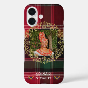 US Virgin Islands Flag USVI Madras Photo Gold iPhone 16 Case