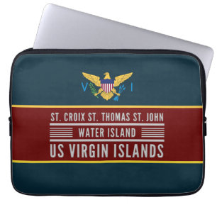  US Virgin Islands Flag USVI St. Croix St. Thomas  Laptop Sleeve