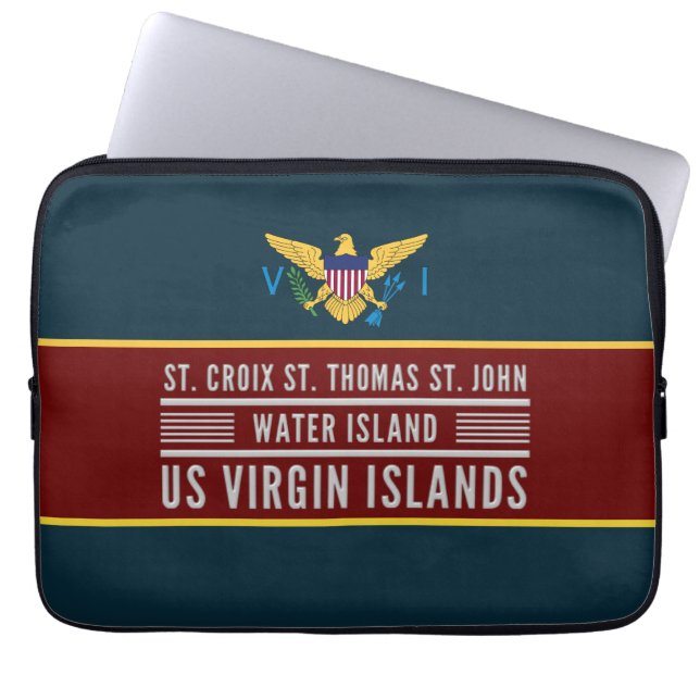  US Virgin Islands Flag USVI St. Croix St. Thomas  Laptop Sleeve (Front)