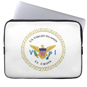 US Virgin Islands Flag USVI St. Croix VI  Laptop Sleeve